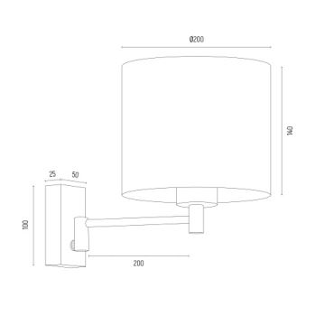 Argon 8370 - Sienas lampa DOLCE 1xE27/15W/230V