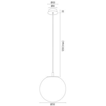 Argon 8447 - Lustra ar auklu ALMIROS 1xE27/15W/230V d. 25 cm alabastrs zelta