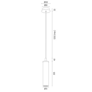 Argon 8489 - Lustra ar auklu HAMPTON 1xE14/7W/230V zelta