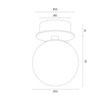 Argon 8504 - Sienas lampa PALOMA 1xE14/7W/230V zelta/balta