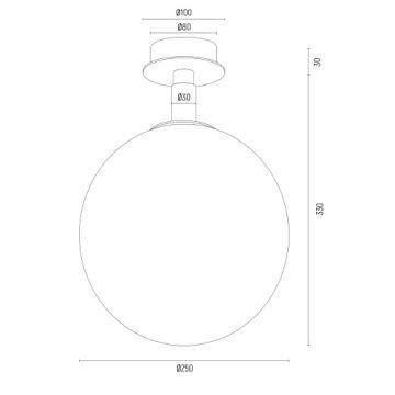 Argon 8511 - Griestu lampa PALOMA 1xE27/15W/230V zelta/melna