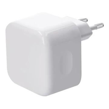 Ātrās uzlādes adapteris 2xUSB-C 36W balta