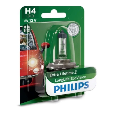 Auto spuldze Philips ECO VISION 12342LLECOB1 H4 P43t-38/55W/12V 3100K