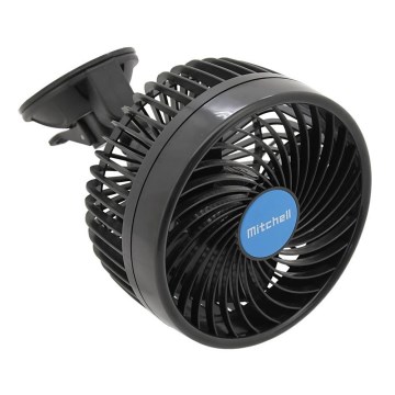 Automašīnas ventilators ar piesūcekni 9W/12V melna