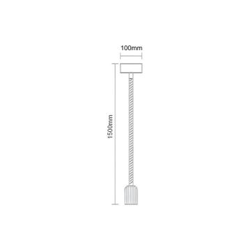 Barošanas vads 1xE27/60W/230V 1,5 m