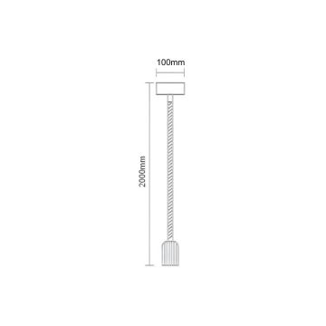 Barošanas vads 1xE27/60W/230V 2 m