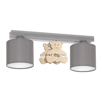 Bērnu griestu lampa BEAR 2xE27/60W/230V