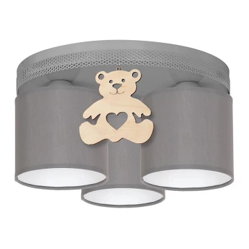 Bērnu griestu lampa BEAR 3xE27/60W/230V