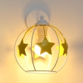 Bērnu sienas lampa STARS 1xE27/15W/230V dzeltena/balta