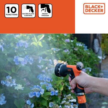 BLACK+DECKER - Laistīšanas pistole 10 funkcijas