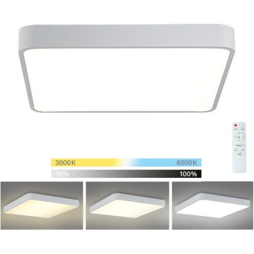 Brilagi - LED Aptumšojama griestu lampa POOL LED/36W/230V 3000-6000K 40x40 cm balta + tālvadības pults