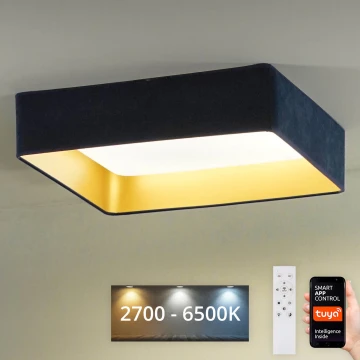 Brilagi - LED Aptumšojama griestu lampa VELVET SQUARE SMART LED/36W/230V 2700-6500K Wi-Fi Tuya + tālvadības pults tumši zila