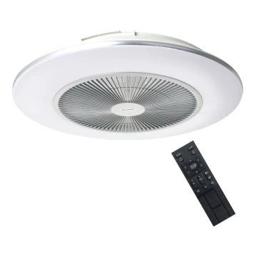 Brilagi - LED Aptumšojama lampa ar ventilatoru AURA LED/38W/230V 3000-6000K sudraba + tālvadības pults