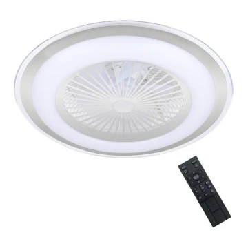 Brilagi - LED Aptumšojama lampa ar ventilatoru RONDA LED/48W/230V 3000-6000K sudraba + tālvadības pults