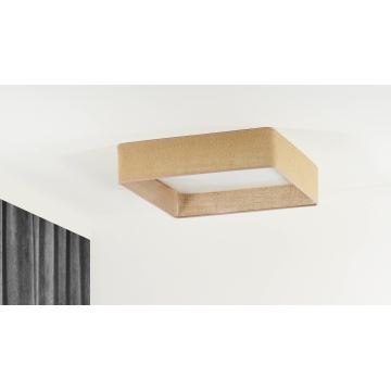 Brilagi - LED Aptumšojama griestu lampa VELVET SQUARE LED/24W/230V 3000/4000/6500K + tālvadības pults brūna