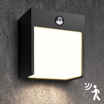 Brilagi - LED Āra sienas lampa ar sensoru TERNI LED/12W/230V melna IP44