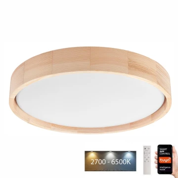 Brilagi - LED Griestu lampa MANAROLA SMART LED/24W/230V 2700-6500K d. 41 cm Wi-Fi + tālvadības pults Tuya