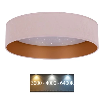 Brilagi - LED Griestu lampa VELVET STAR LED/24W/230V d. 40 cm 3000K/4000K/6400K rozā/zelta