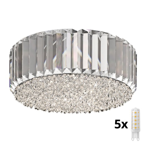 Brilagi - LED Kristāla griestu lampa GLAMOUR 5xG9/42W/230V