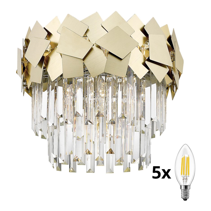 Brilagi - LED Kristāla griestu lampa MIRAGE 5xE14/40W/230V