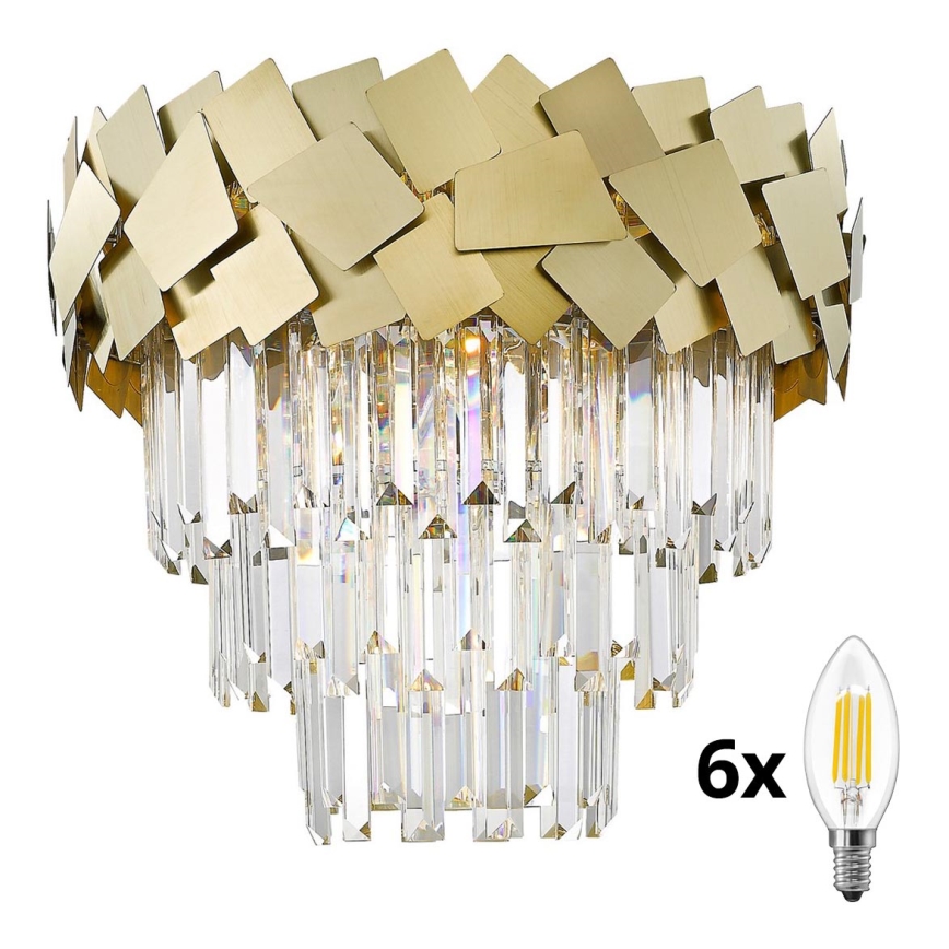 Brilagi - LED Kristāla griestu lampa MIRAGE 6xE14/40W/230V