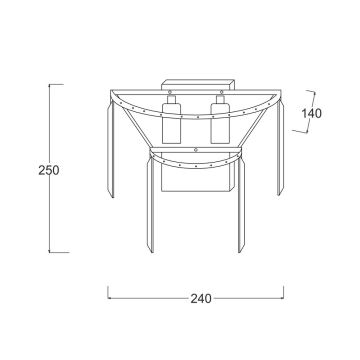 Brilagi - LED Kristāla sienas lampa MOZART 2xE14/40W/230V spīdīgi hromēts