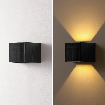 Brilagi - LED Saules enerģijas sienas lampa ar sensoru SOLAR CUBE LED/2W/3,2V IP54