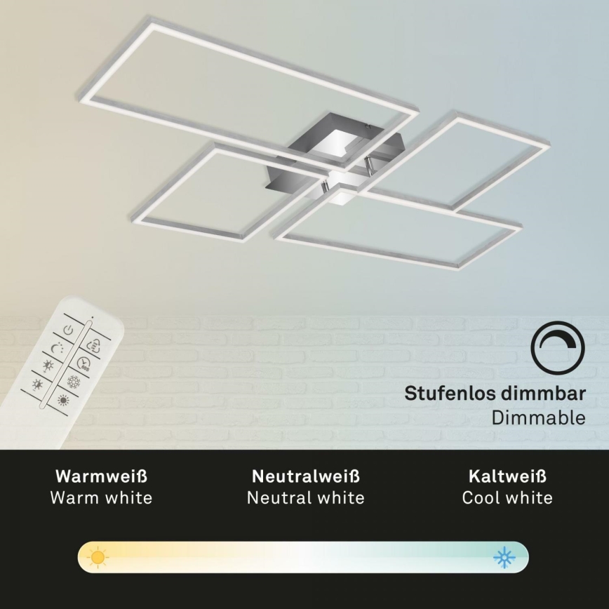 Brilo 3170-018 - LED Aptumšojama virsapmetuma lustra FRAME LED/51W/230V 2700-5000K + tālvadības pults