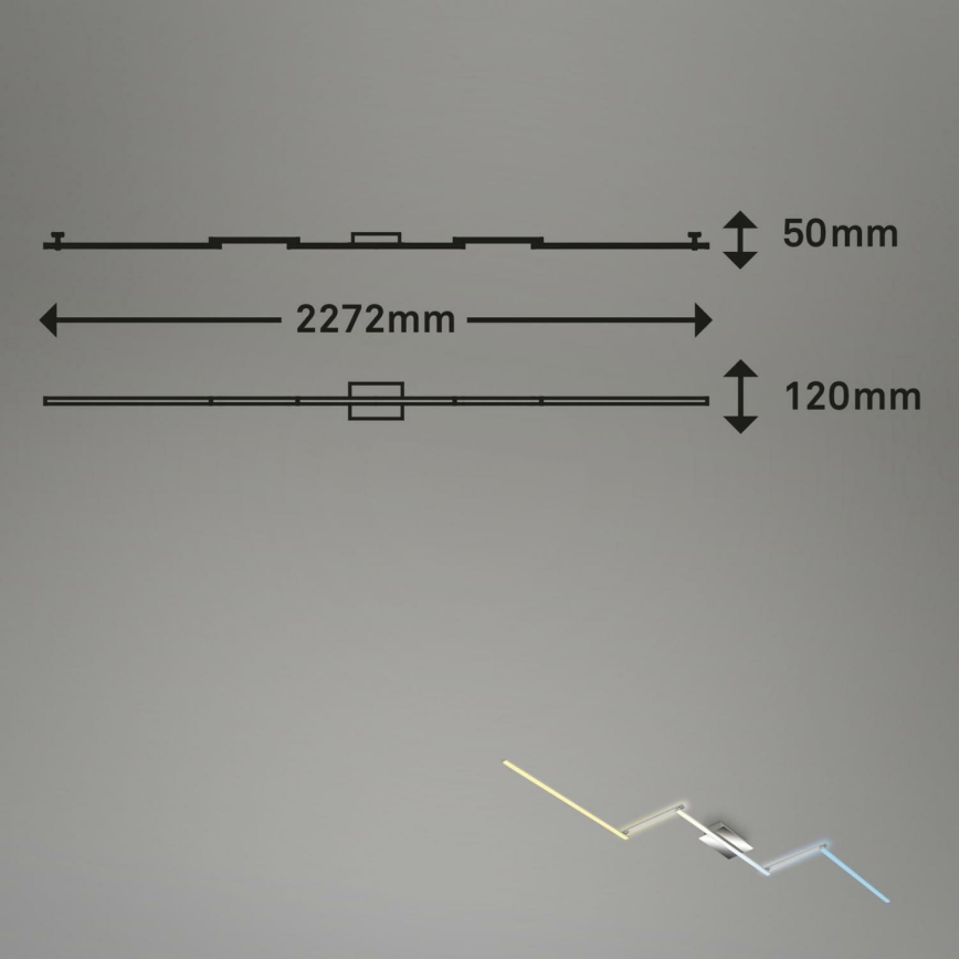 Brilo 3737-018 - LED Aptumšojama griestu lampa SMART LED/24W/230V 3000-6500K Wi-Fi Tuya + tālvadības pults