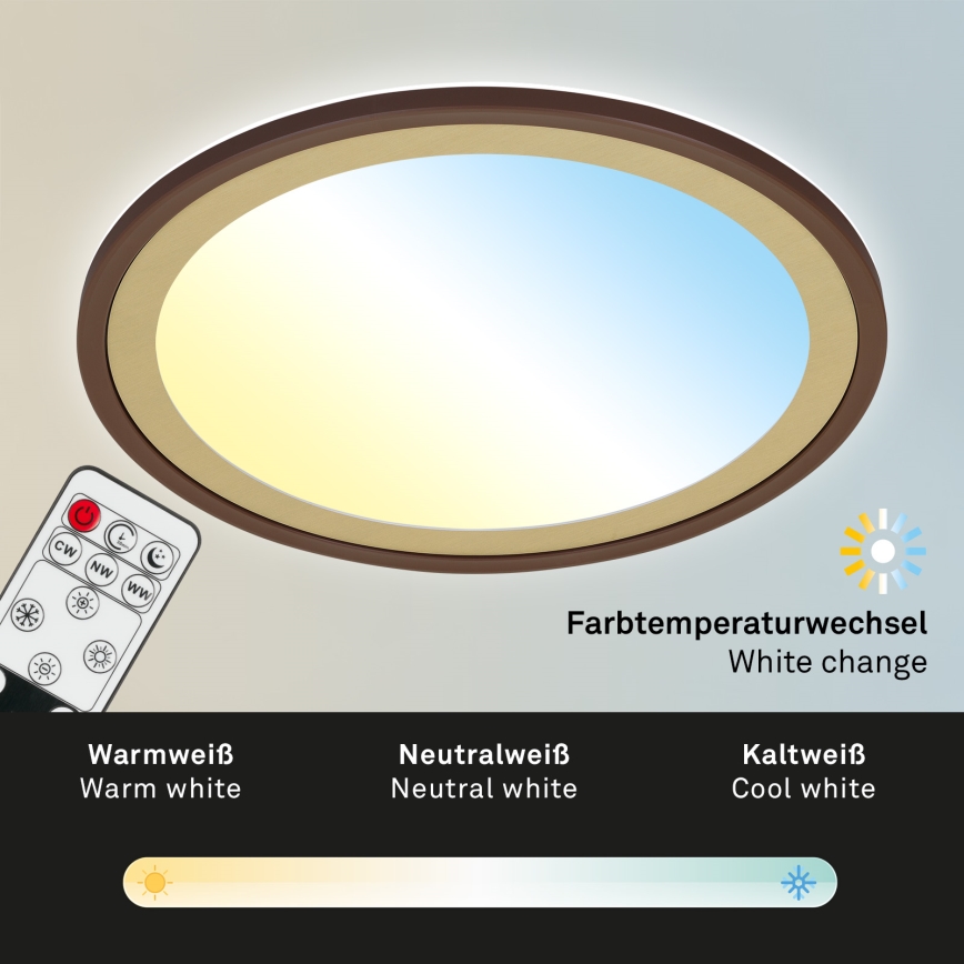 Brilo - LED Aptumšojama griestu lampa SLIM LED/22W/230V 2700-6500K + tālvadības pults