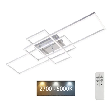 Brilo - LED Aptumšojama virsapmetuma lustra FRAME LED/51W/230V 2700-5000K hroms + tālvadības pults