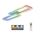 Brilo - LED RGBW Aptumšojama virsapmetuma lustra FRAME 2xLED/21W/230V 2700-6500K + tālvadības pults