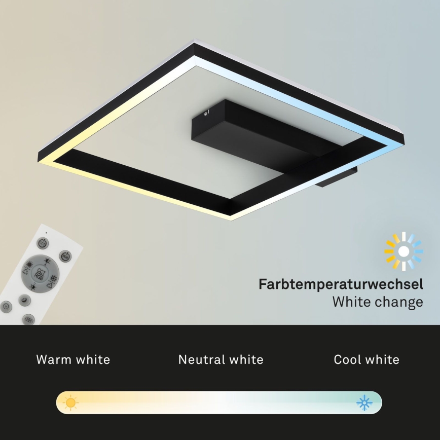 Brilo - LED RGBW Aptumšojama virsapmetuma lustra FRAME LED/18W/230V 2700-6500K + tālvadības pults