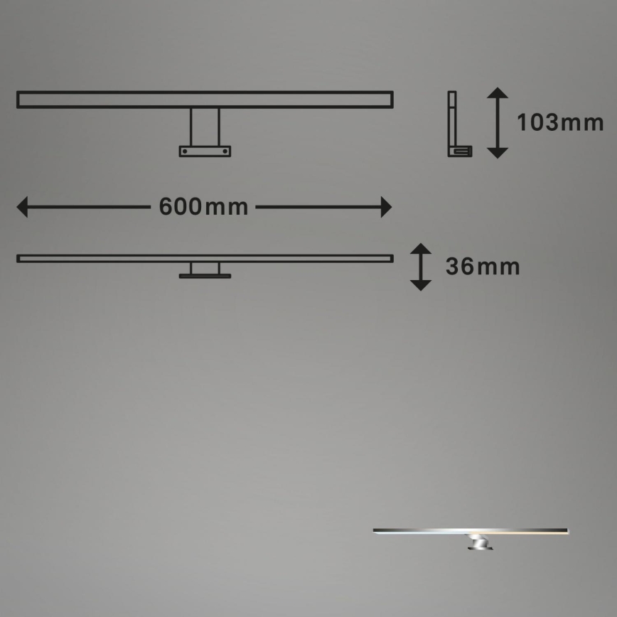 Briloner 2299-018 - LED Aptumšojams vannas istabas spoguļa apgaismojums COOL&COSY LED/8W/230V 2700/4000K IP44