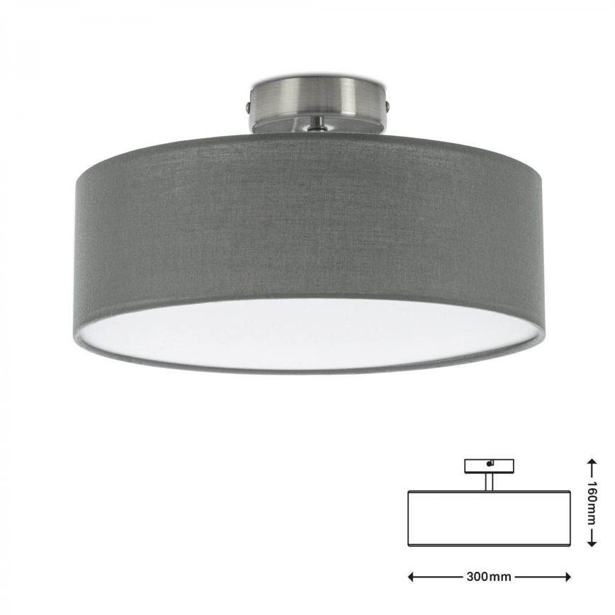 Briloner 3375-024 - Griestu lampa 1xE27/40W/230V d. 30 cm pelēka