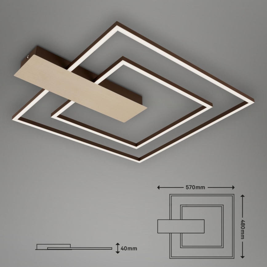 Briloner 3545-017 - LED Aptumšojama griestu lampa NICO LED/25W/230V zelta