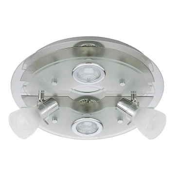 Briloner 3560-042 - LED Griestu starmetis VASO 2xGU10/3W + 2xE14/3,2W/230V