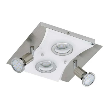 Briloner 3582-042 - LED Griestu gaismeklis RIPOSO 2xLED/5W/230V + 2xGU10/3W