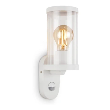 Briloner 3628-016 - Āra sienas lampa ar sensoru 1xE27/12W/230V IP44 balta