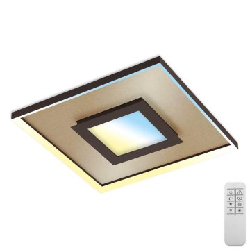 Briloner 3641-017 - LED Aptumšojama griestu lampa FRAME LED/30W/230V 2700-6500K zelta + tālvadības pults