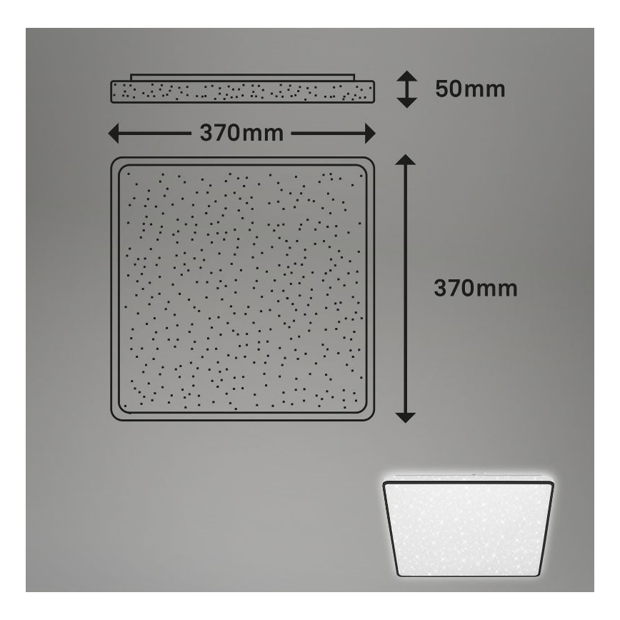 Briloner 3749-415 - LED Griestu lampa LINO LED/24W/230V melna