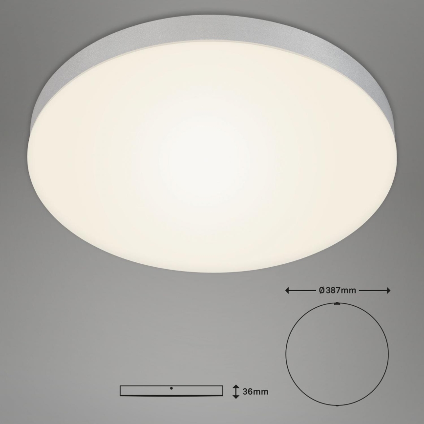 Briloner 7068-014 - LED Griestu lampa FLAME LED/24,5W/230V 3000K d. 38 cm sudraba