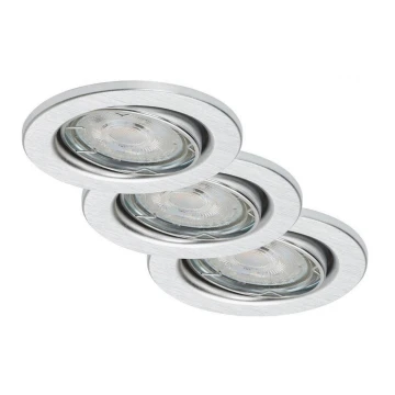 Briloner 7148 - 039-KOMPLEKTS 3xLED Aptumšojams vannas istabas gaismeklis 1xGU10/5,5W/230V IP23