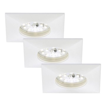 Briloner 7205-036 - KOMPLEKTS 3x LED Iegremdējama vannas istabas lampa ATTACH LED/5W/230V IP44 balta