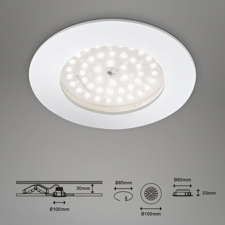 Briloner 7206-016 - LED Iegremdējama vannas istabas lampa LED/10,5W/230V IP44