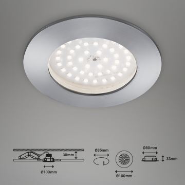 Briloner 7206-019 - LED Iegremdējama vannas istabas lampa ATTACH LED/10,5W/230V IP44