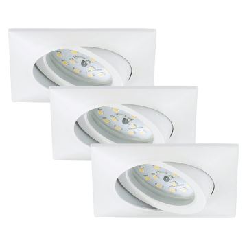Briloner 7210-036 - KOMPLEKTS 3x LED Iegremdējama vannas istabas lampa ATTACH LED/5W/230V IP23 balta
