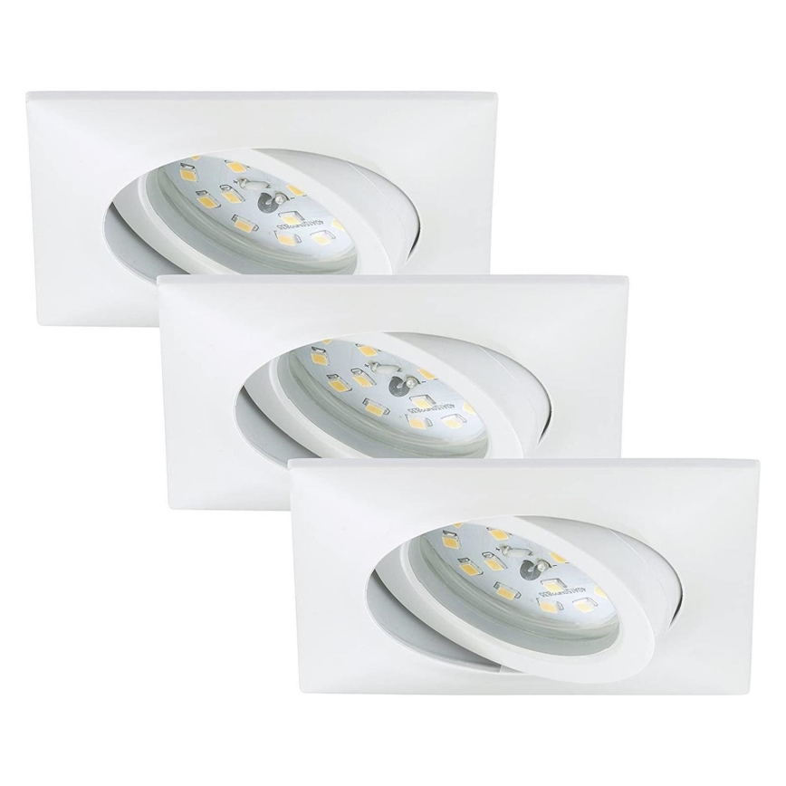 Briloner 7210-036 - KOMPLEKTS 3x LED Iegremdējama vannas istabas lampa ATTACH LED/5W/230V IP23 balta