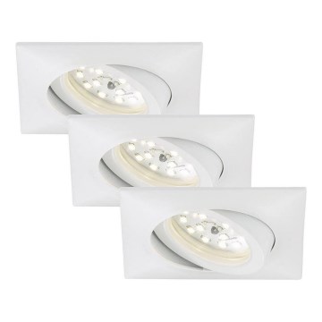 Briloner 7210-036 - KOMPLEKTS 3x LED Iegremdējama vannas istabas lampa ATTACH LED/5W/230V IP23 balta