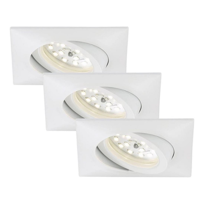 Briloner 7210-036 - KOMPLEKTS 3x LED Iegremdējama vannas istabas lampa ATTACH LED/5W/230V IP23 balta